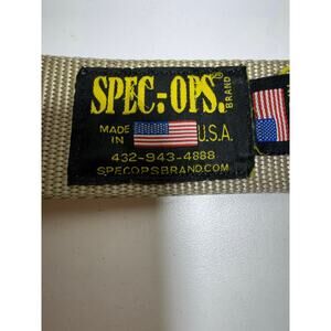 Spec-Ops Brand Military Tactical Khaki Riggers Belt 432-943-4888 Made in USA 47”